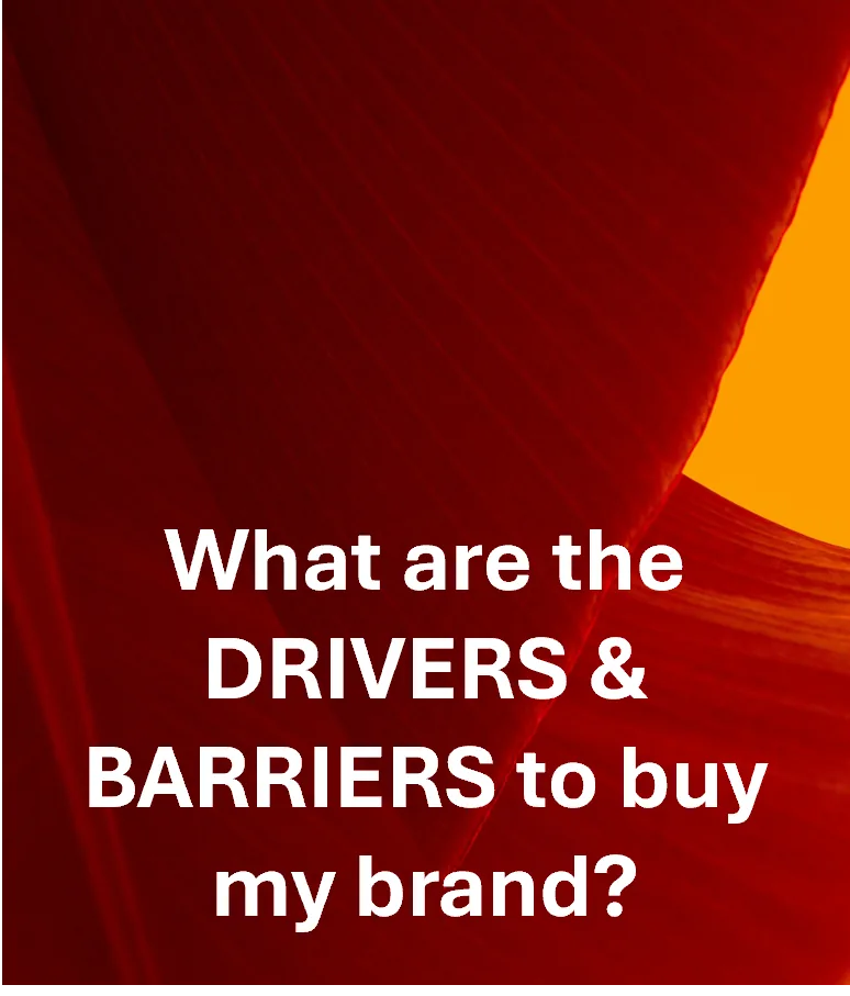What are the drivers and barriers to buy my brand?